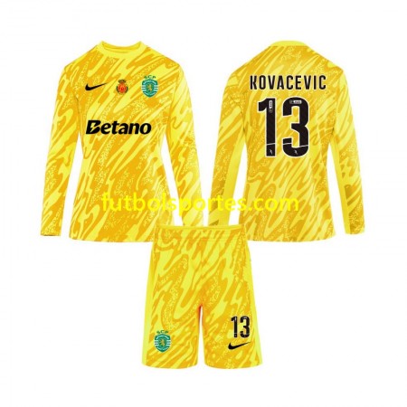 Camiseta Sporting CP Kovacevic 13 Portero Niño Tercera Equipación 2024/2025 Manga Larga